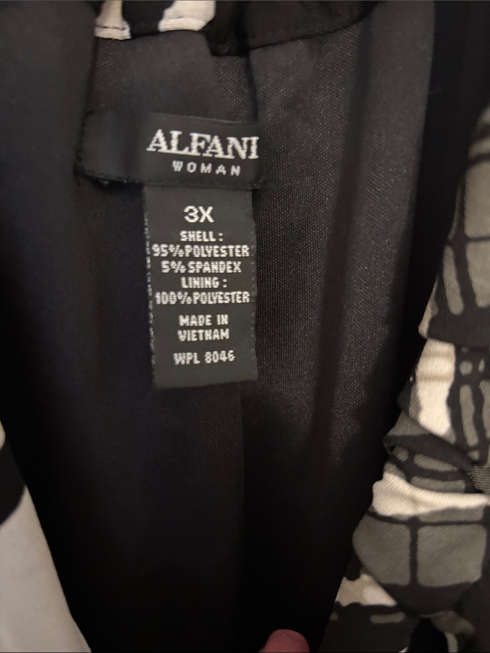 Alfani Black & White Abstract Maxi Dress - Picture 2 of 6